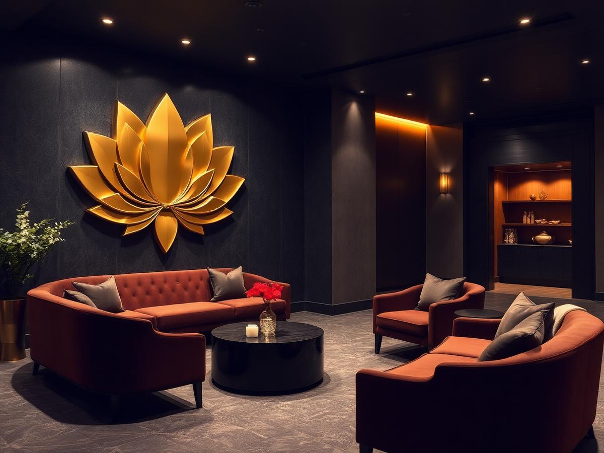 Lilac Luxury Spa reception lounge in Kompally Hyderabad